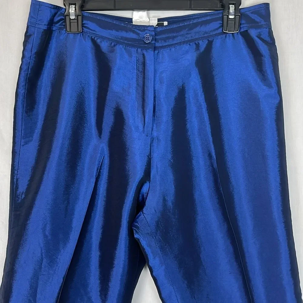 Blue and Silver Mystique by Ben Marc Two Piece Suit Women's 8